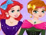 Anna , Barbie , Elsa ve Ariel Giydir