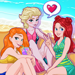 Anna, Elsa ve Ariel Plaj Partisi