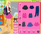 Barbie Okul Giysisi Giydirme