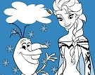 Elsa ve Olaf Boyama